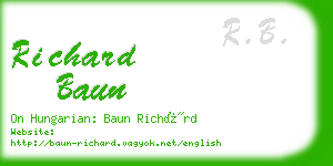 richard baun business card